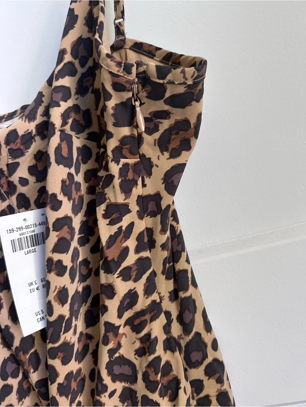NWT A&F Julia Slip Maxi Dress Leopard Size L